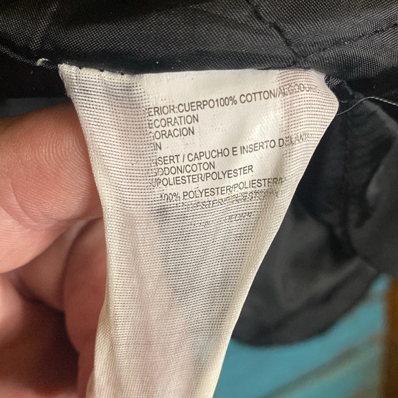 Dickies quilted lining jacket with sweatshirt hood large olive gray zip up snaps - Picture 10 of 10